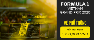 Vé sự kiện Formula 1 Việt Nam Grand Prix 2020 - Hạng vé phổ thông 